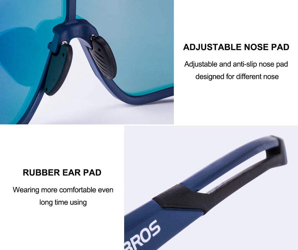 ROCKBROS Polarized Sports Sunglasses Anti-Glare HD Cycling Sun Glasses