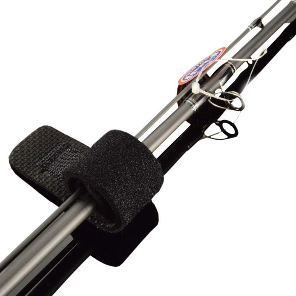 CYSKY Fishing Rods Belt Stretchy Rod Straps Fishing Tackle Ties Cable Fishing Rod Holders Fit for Casting Rods, Spinning Rods and Fly Rods (5 Color, 10 pcs)