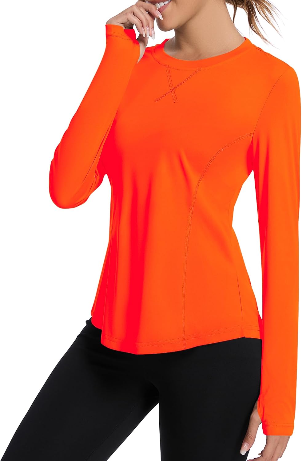 Avoogue Women UPF 80+ UV Shirts Long Sleeve with Thumb Holes Workout Tops