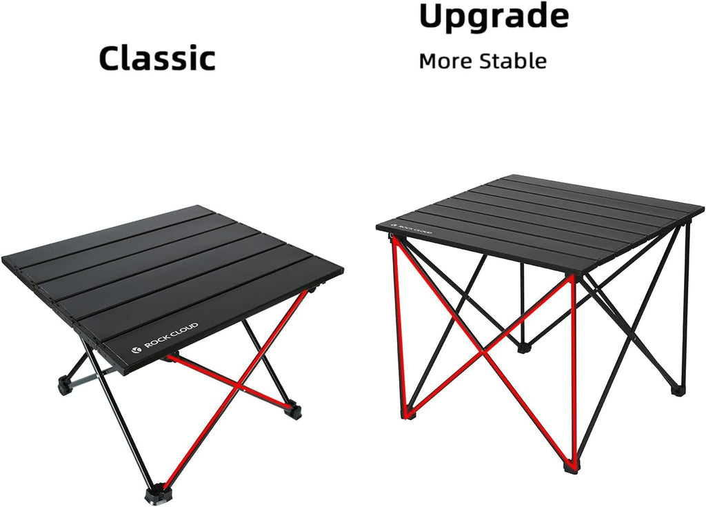 ROCK CLOUD Portable Camping Table Ultralight Aluminum Camp Table Folding Compact Beach Table for Camping Hiking Backpacking Outdoor Picnic