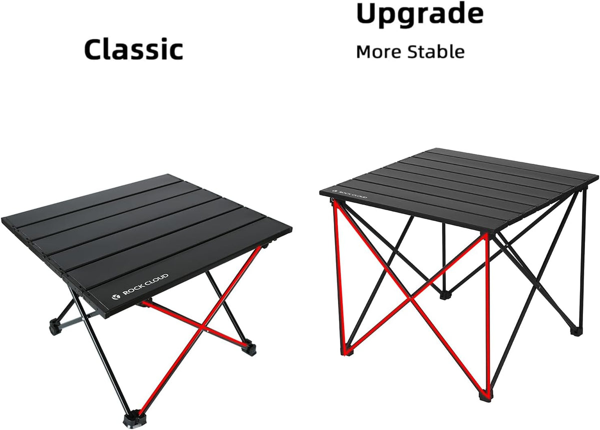 ROCK CLOUD Portable Camping Table Ultralight Aluminum Camp Table Folding Compact Beach Table for Camping Hiking Backpacking Outdoor Picnic