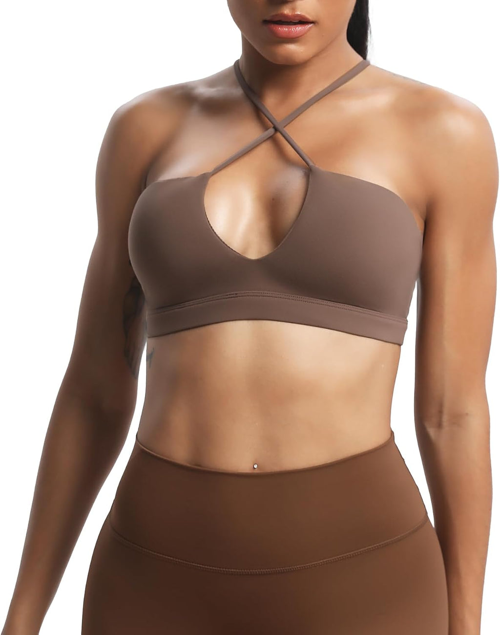 Aoxjox Women's Jamie Deep V Sports Bra