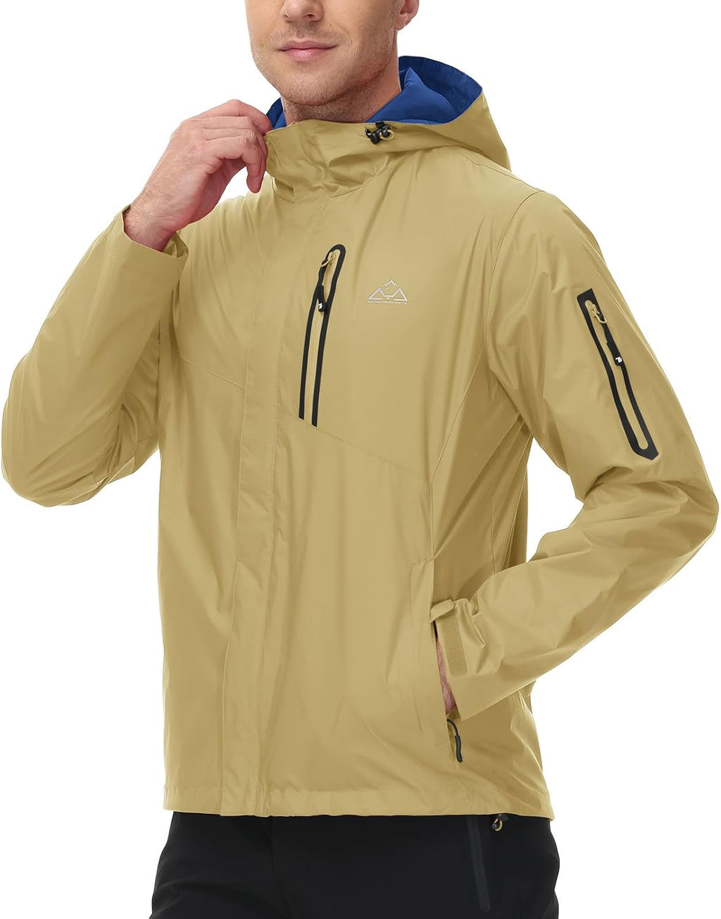 TBMPOY Men's Lightweight Rain Jackets Waterproof Raincoat with Hood