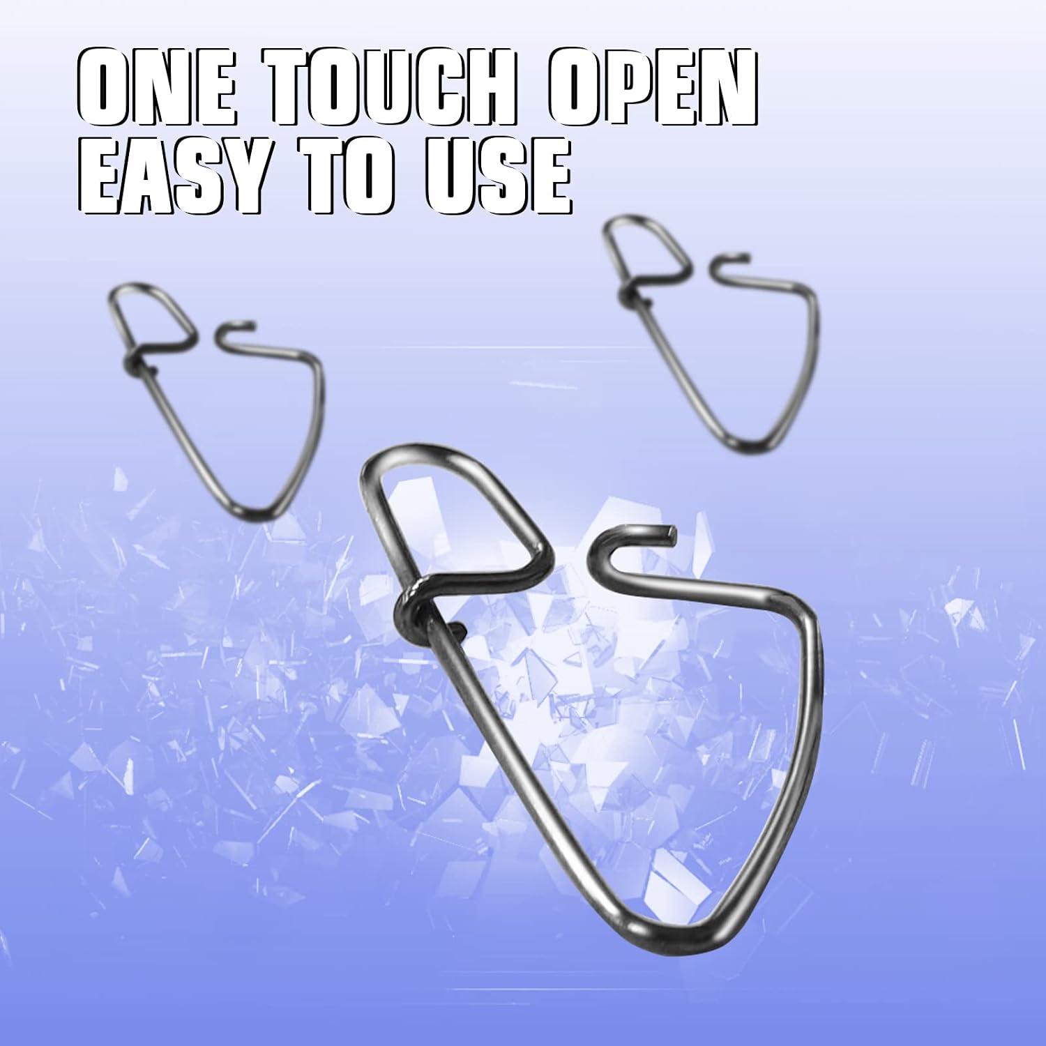 AMYSPORTS Stainless Quick Fishing Snap Kit Power Clip Fishing Snap Saltwater Corrosion Resistance Snaps Swivels Lock Freshwater Connector
