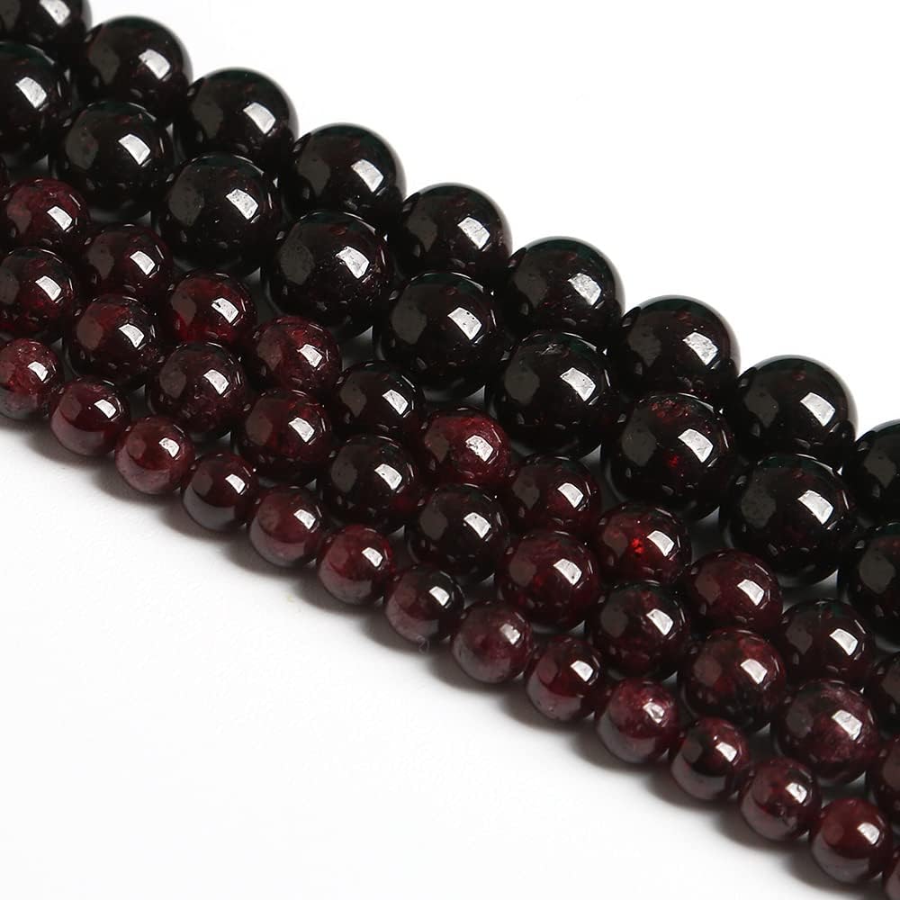 4MM 86PCS Natural Garnet Gemstone Loose Beads for Jewelry Making DIY Bracelet Crystal 1 Strand