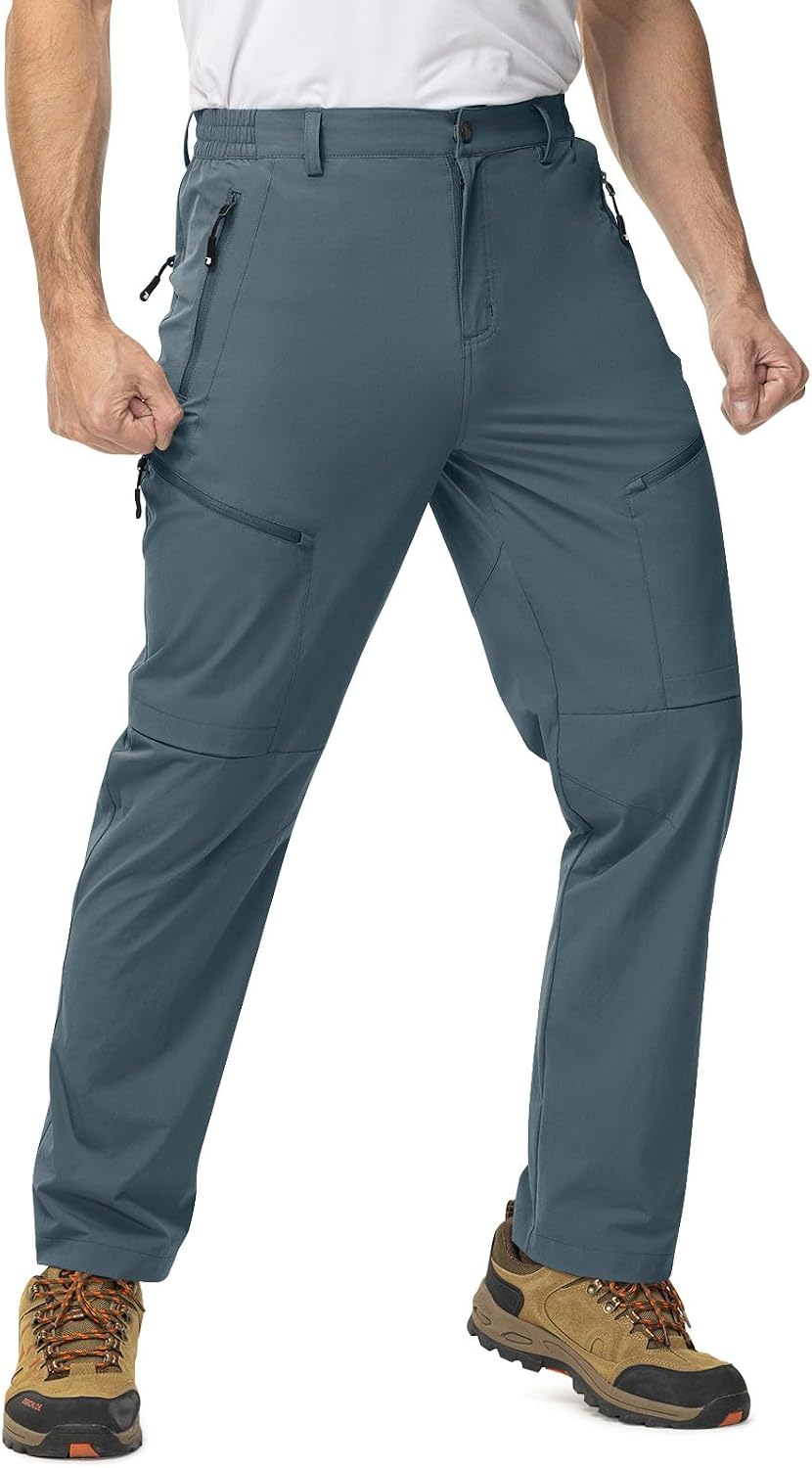 TBMPOY Mens Hiking Pants Lightweight Water Resistant Travel Outdoor Fishing