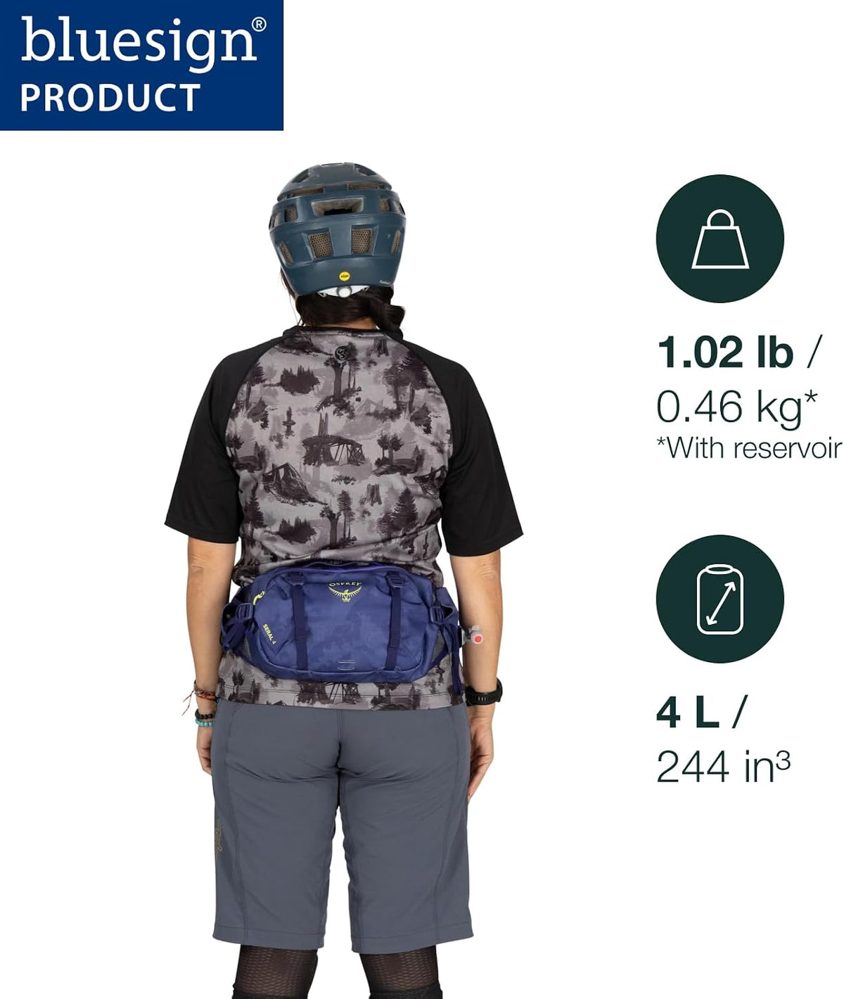 Osprey Seral Biking Waist Pack with Hydraulics Reservoir for Men & Women, Hydration Belt with Water Bladder