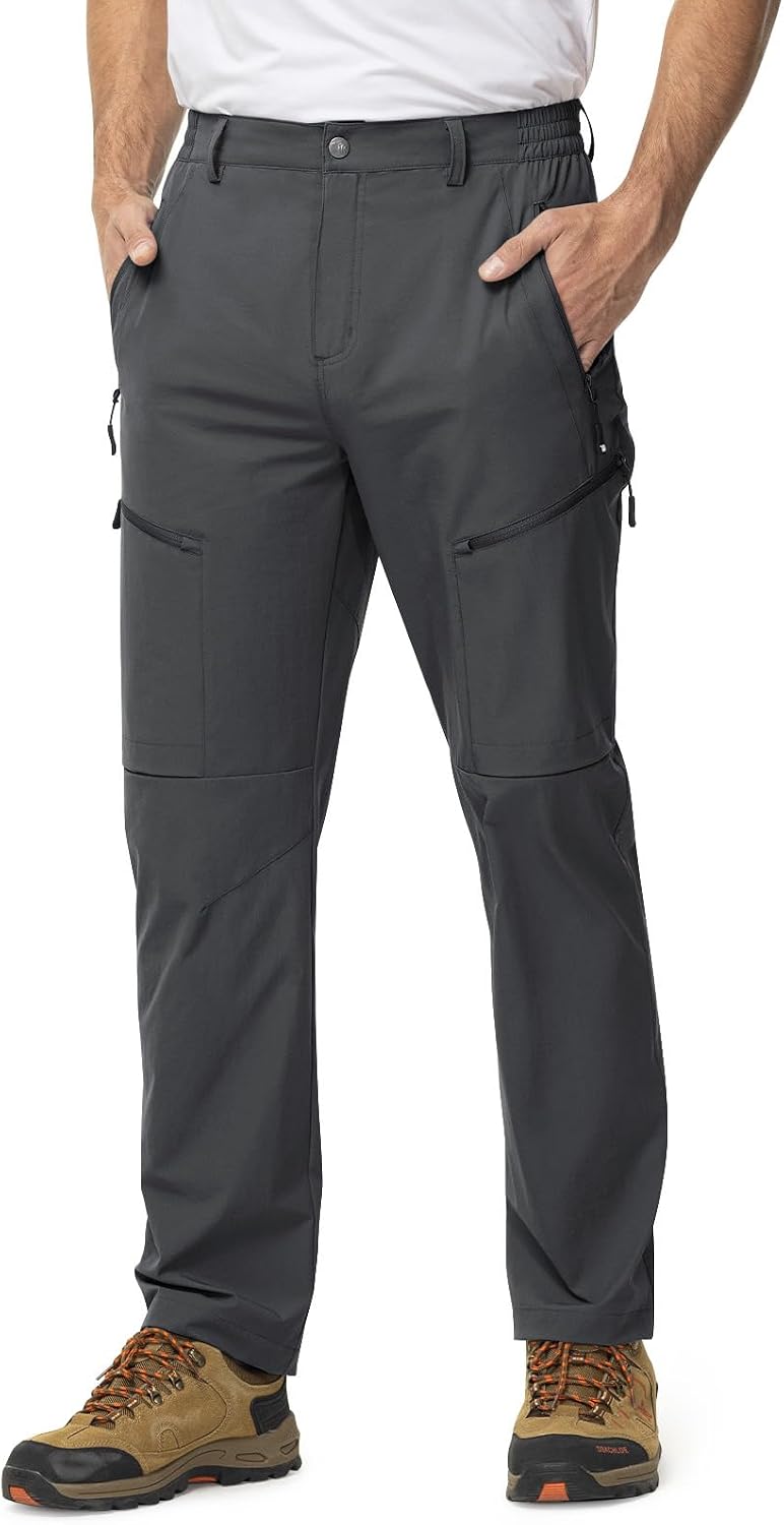 TBMPOY Mens Hiking Pants Lightweight Water Resistant Travel Outdoor Fishing