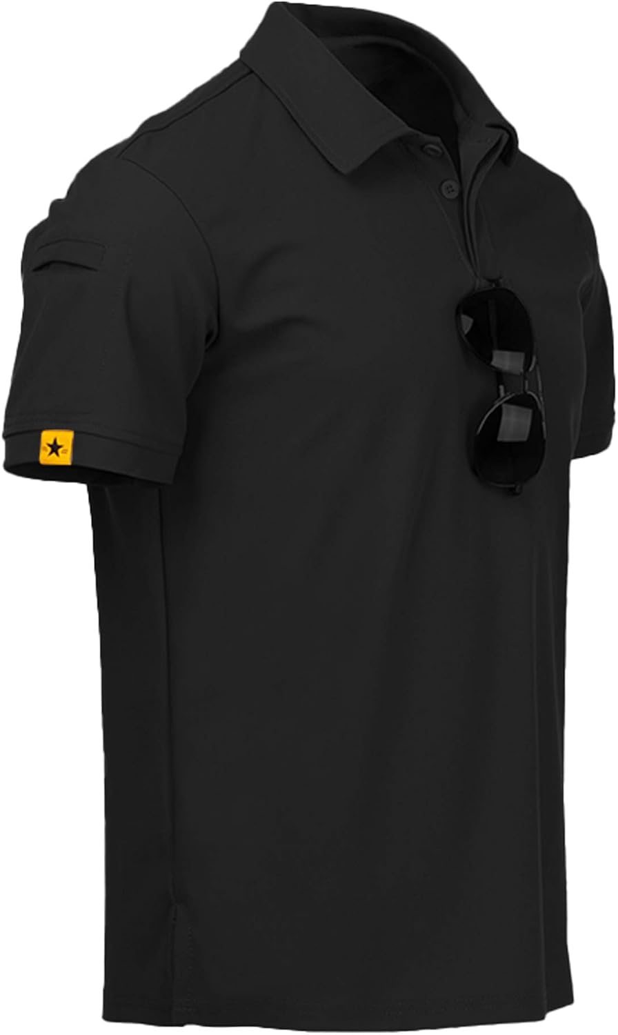 ZITY Mens Polo Shirt Short Sleeve Moisture Wicking Athletic Golf Polos