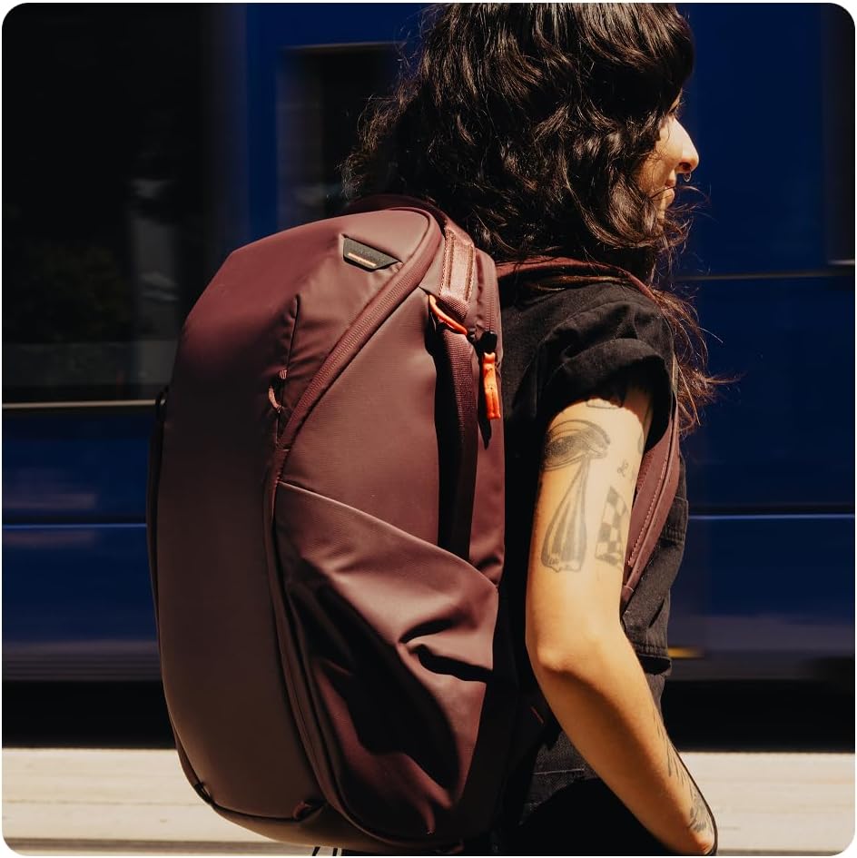 Peak Design Everyday Backpack Zip 20L, Eclipse, 270-Degree Zip, Dual Side Pockets, FlexFold Dividers, Fits 15" Laptop, For Camera Carry, Daily Commutes or Travel, Versatile Backpack for Men and Women