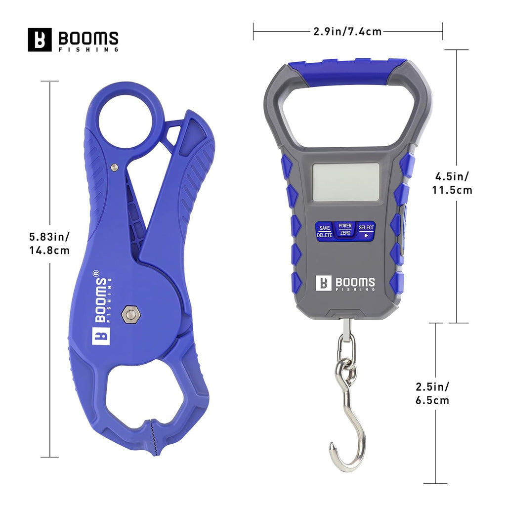 Booms Fishing Digital Fish Scale with Lip Gripper, 65lb Capacity, XW50