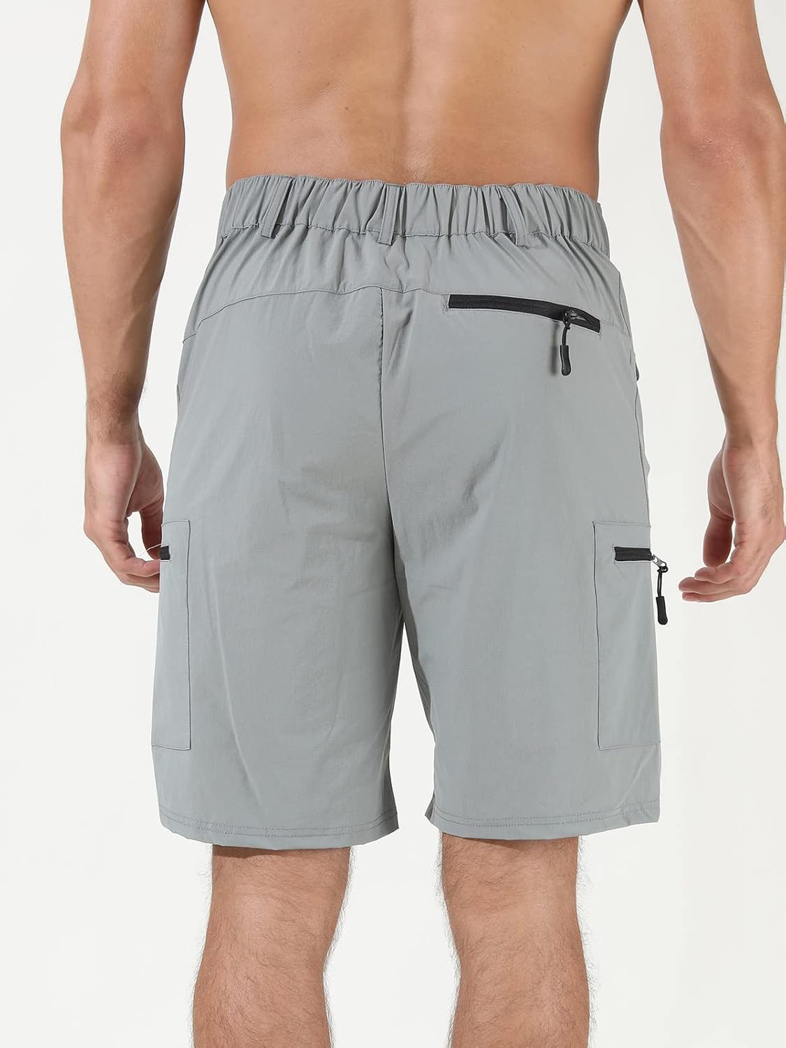 Suwangi Mens Hiking Cargo Shorts Casual Travel Tactical Short for Men | Lightweight，Breathable, Quick Dry，Water Resistant，Outdoor Shorts，Trip，Golf，Camping, Fishing Shorts with 5 Zipper Pockets