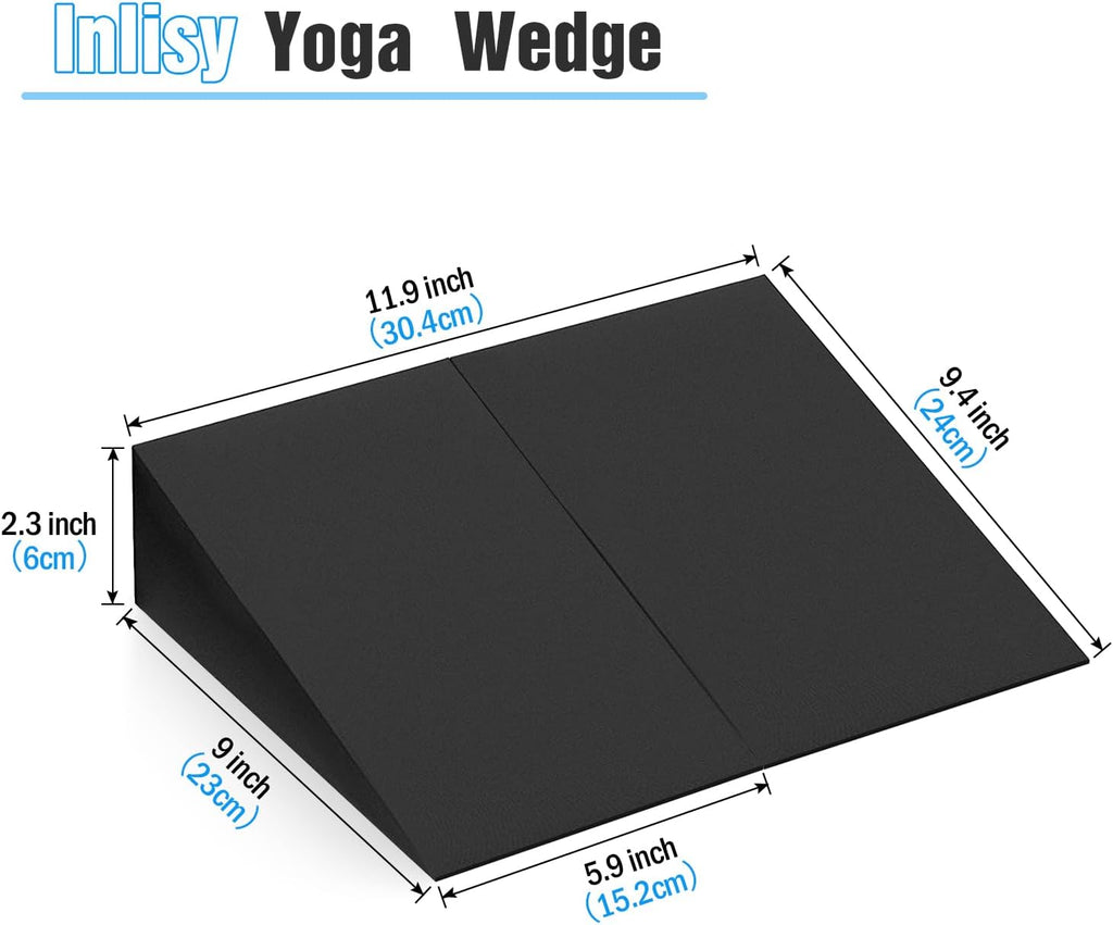 Yoga Wedge Block Foam Squat Wedges Slant Board, 2 Pcs Calf Stretcher