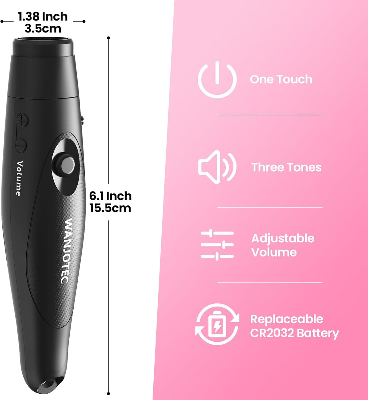 Electronic Whistle for Teacher Coaches, 3 Tones Adjustable 130db Loudest High Volume Handheld Emergency Electric Whistles for Referee, P.E.Outdoor Sports Whistles with Lanyard