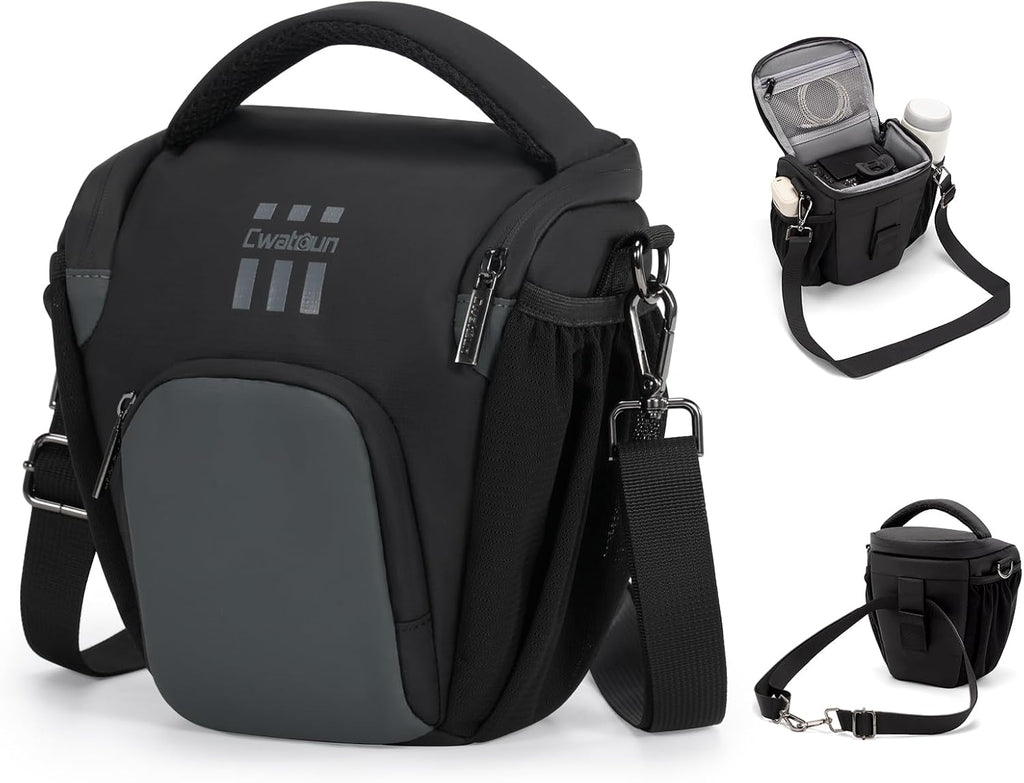 Cwatcun Camera Sling Bag, Waterresistant DSLR Shoulder Pack for Photography