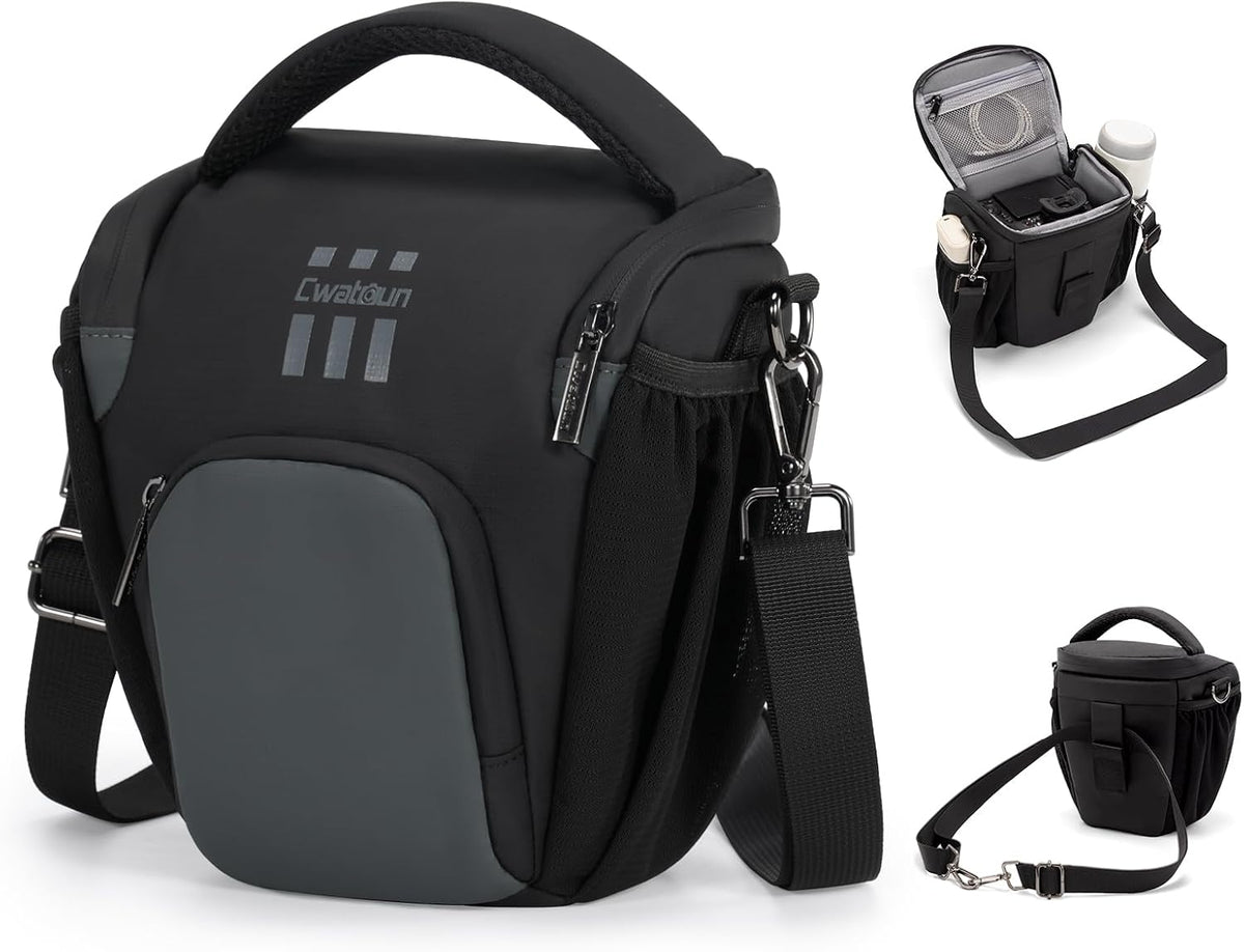 Cwatcun Camera Sling Bag, Waterresistant DSLR Shoulder Pack for Photography