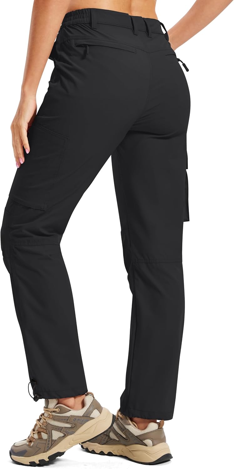Womens Hiking Cargo Work Pants Quick Dry Water Resistant 6 Pockets