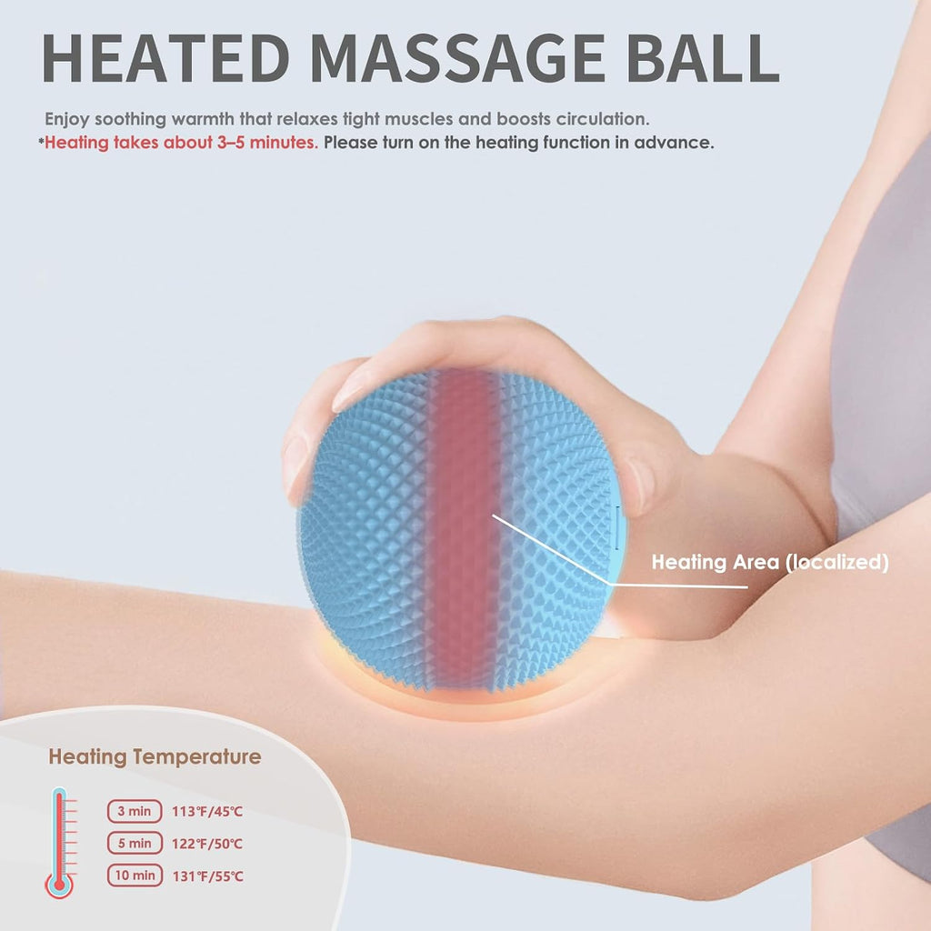 Heating Vibrating Massage Ball with 7 Modes & Memory Function