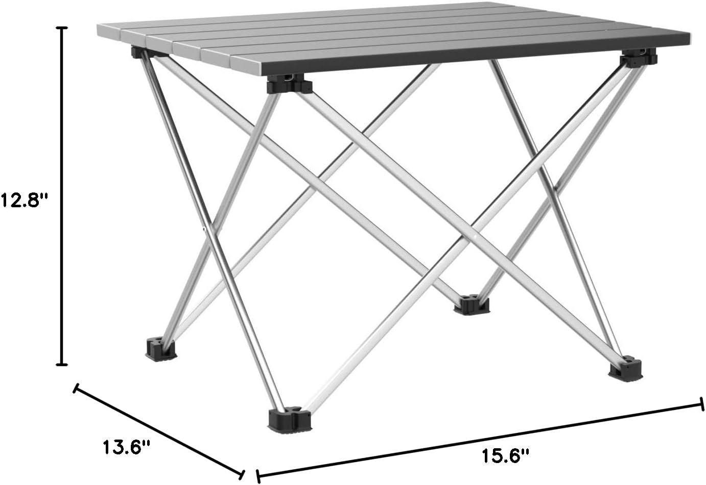 Grope Portable Camping Table,Aluminum Folding Beach Table (Black-S) | Portable & Easy to Carry, With Carry Bag for Camping, Prefect for Outdoor, Picnic, BBQ, Cooking, Festival, Beach, Home Use