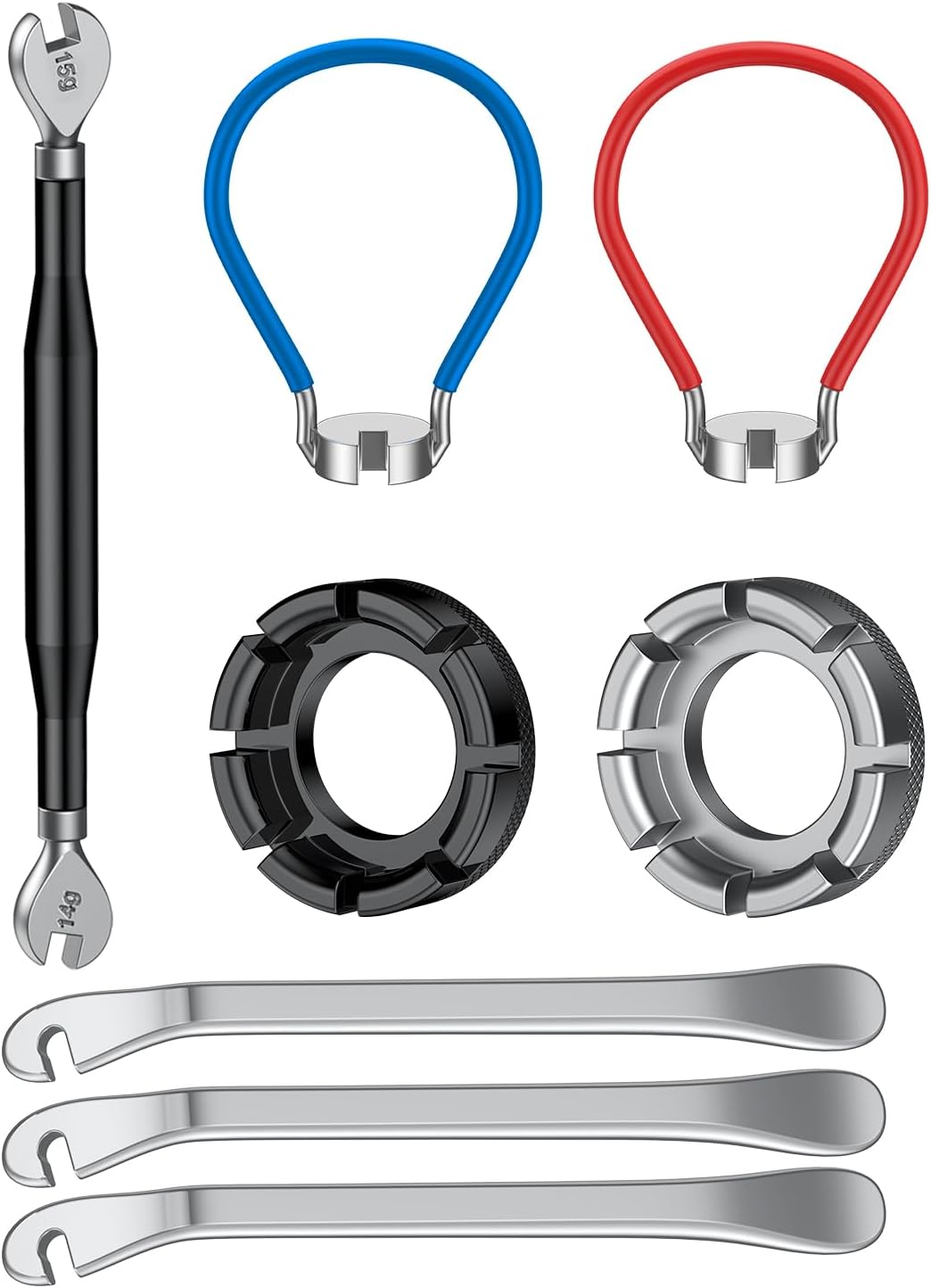 Pawfly Bike Spoke Wrench Tool Kit with Tire Levers, Rim Truing Repair Set