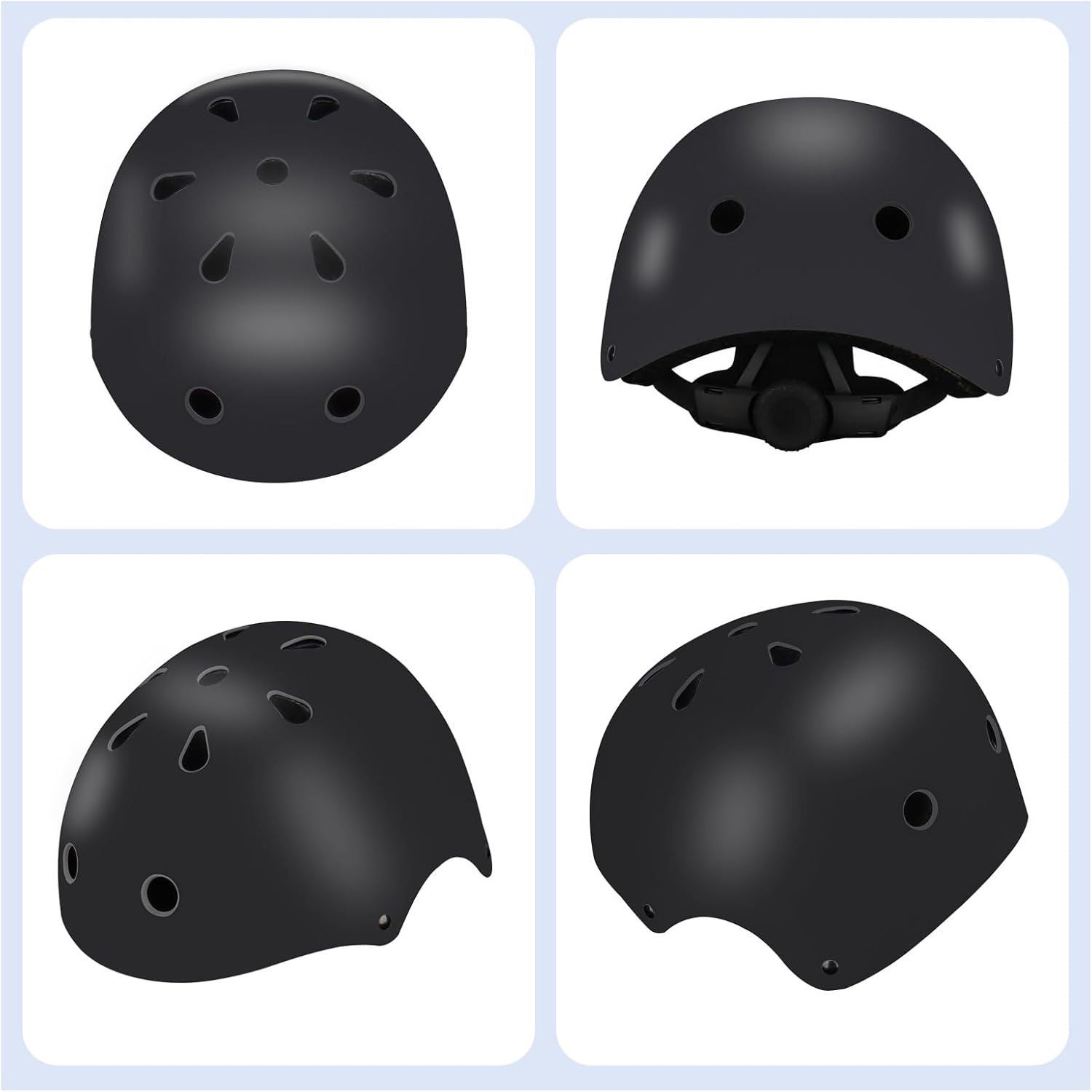 Color Gradient Adjustable Kids Bike Helmet with Knee & Elbow Pads Set | Multi-Sport Safety Gear for Boys & Girls Ages 5-14 | Skateboarding, Scooters, Roller & Inline Skating, Longboarding