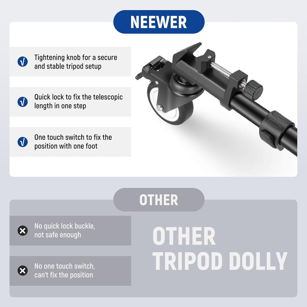 NEEWER Photography Tripod Dolly