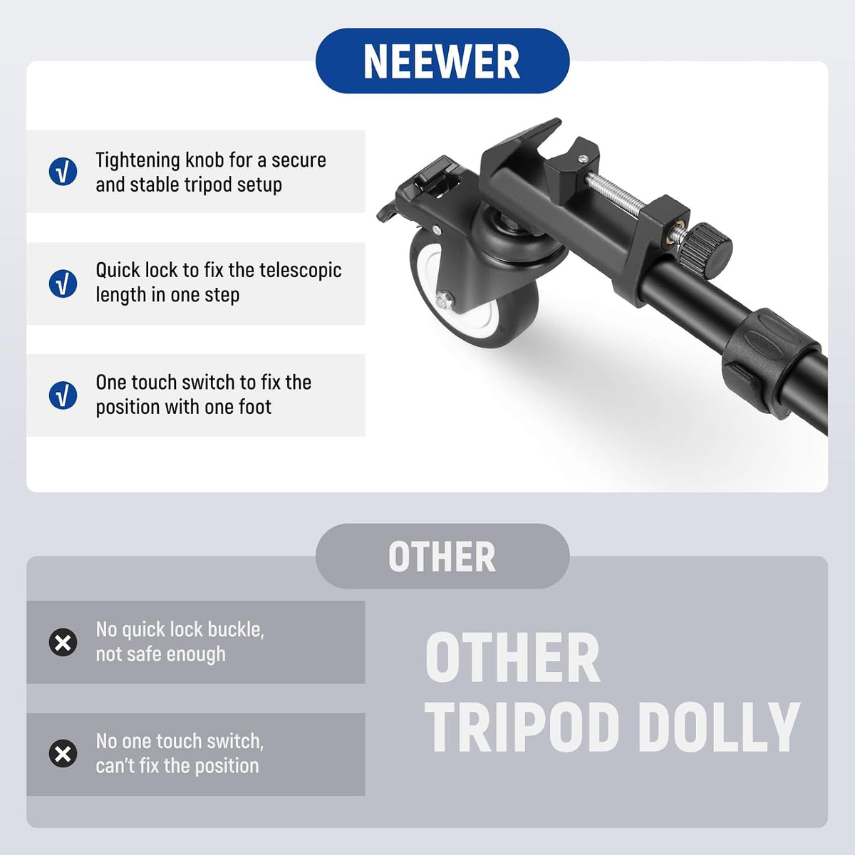 NEEWER Photography Tripod Dolly