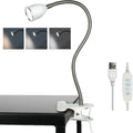 LALISU Desk lamp Eye-Caring Table Lamps, 360°Rotation LED Desk Clip Lamp