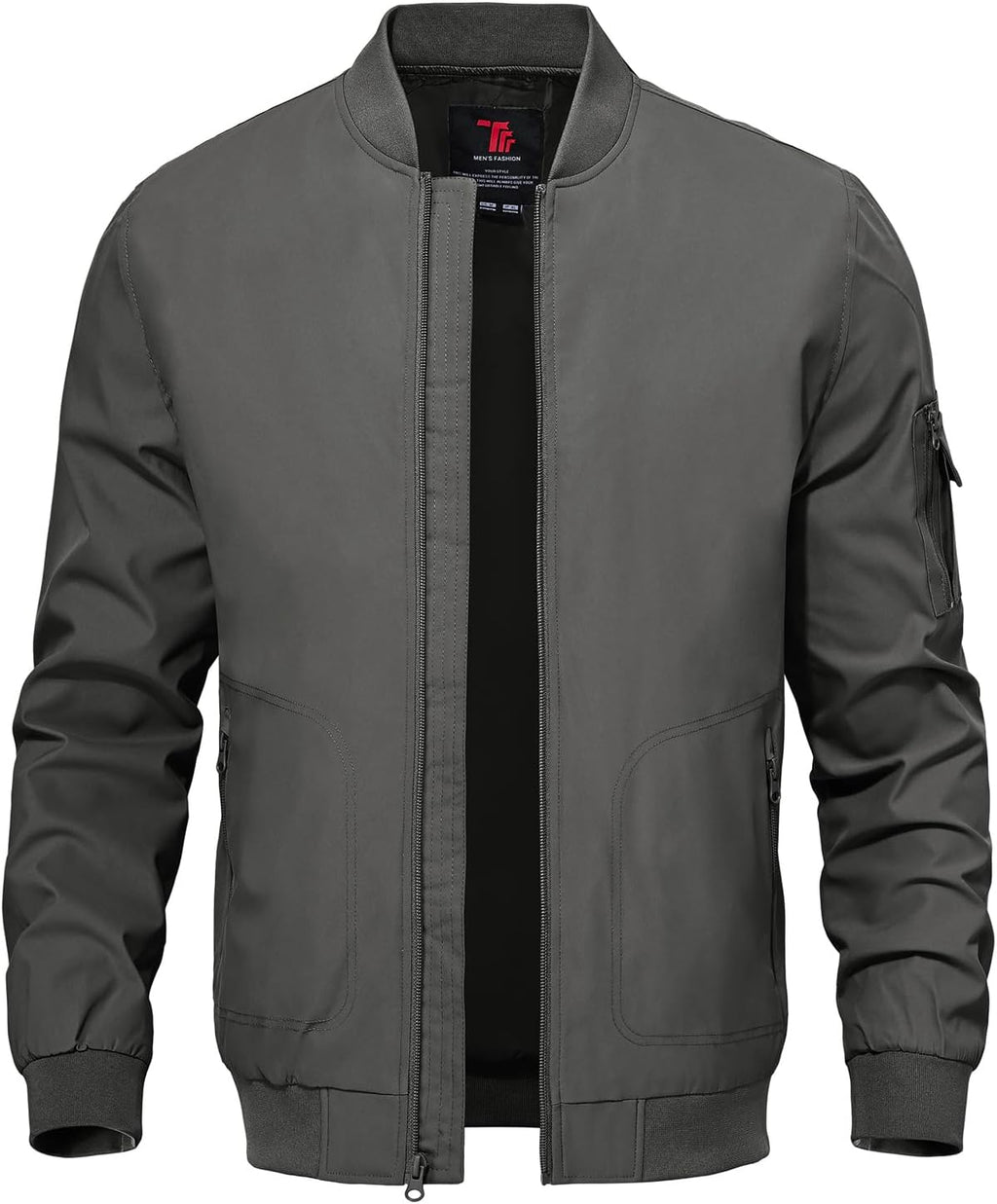 TBMPOY Men's Lightweight Jackets Casual Dress Golf Bomber Windbreaker Fall