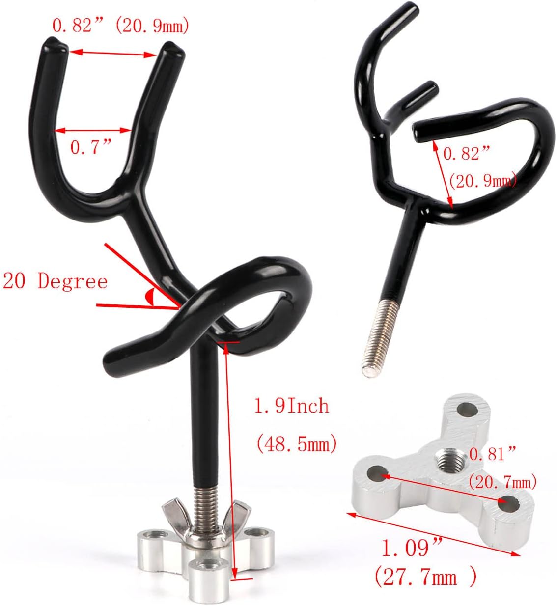 Sure Grip Steel Boat Rod Holder 20 Degree PVC Coated Steel Wire Fishing Pole Holder (8PCS)