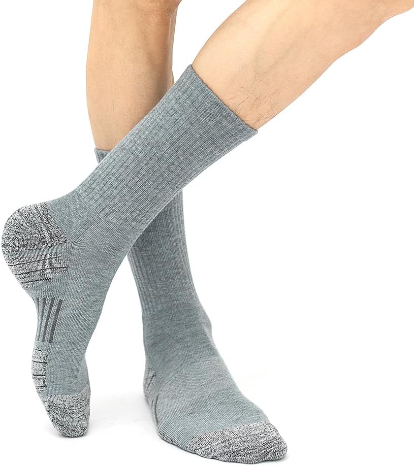 JOYNÉE 8 Pairs Mens Athletic Crew Socks Cushion Running Work Breathable Outdoor Socks for Men