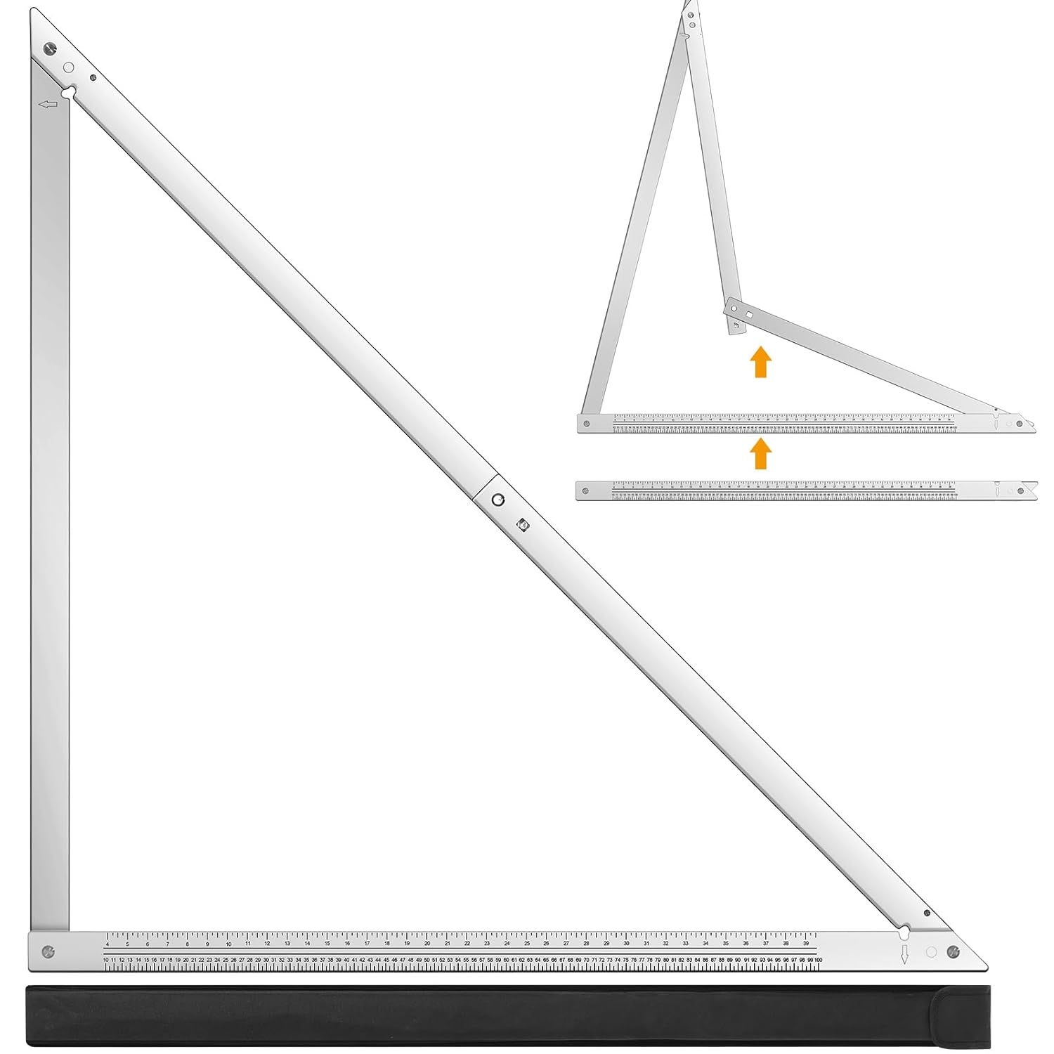 Relaxweex 24 Inch Folding Triangle Ruler Aluminum Framing Square