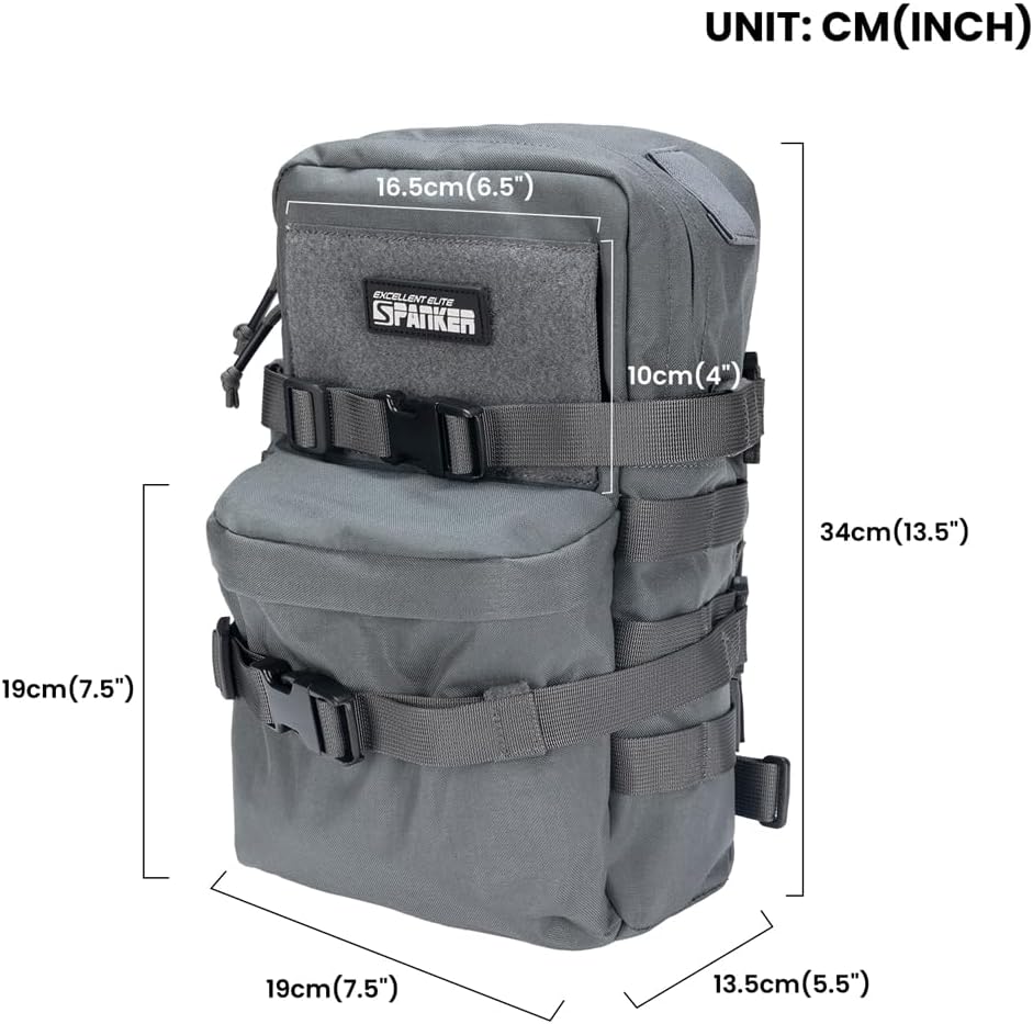 EXCELLENT ELITE SPANKER Tactical MOLLE Hydration Backpack Water Bladder Carrier Pack for Tactical Vest Backpack Plate Carrier