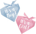 It's A Boy & It's A Girl Dog Bandana Set | Gender Reveal | Baby Announcement Photoshoot Prop | Baby Pink & Baby Blue | Pack of 2 | One Size (57) GB