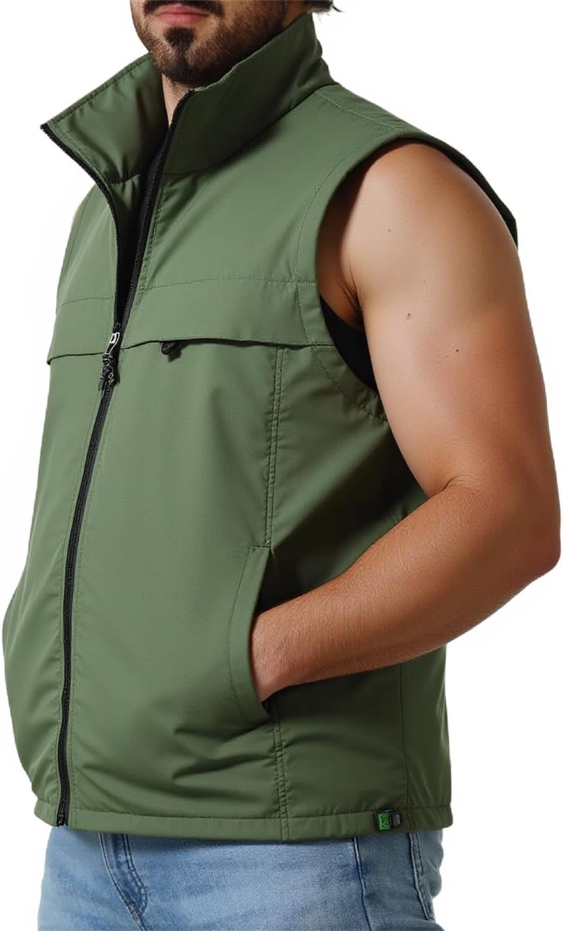 Men's Fishing Vest Utility Casual Lightweight Outdoor Vest Work Fish Photo Travel Sleeveless Jackets Vest