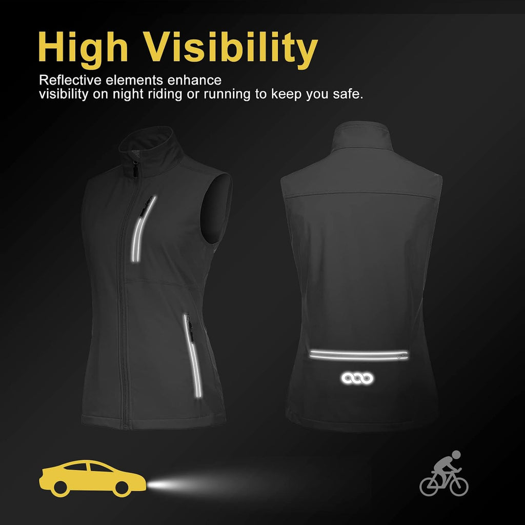 33,000ft Women's Lightweight Running Vest with 6 Pockets for Travel Golf