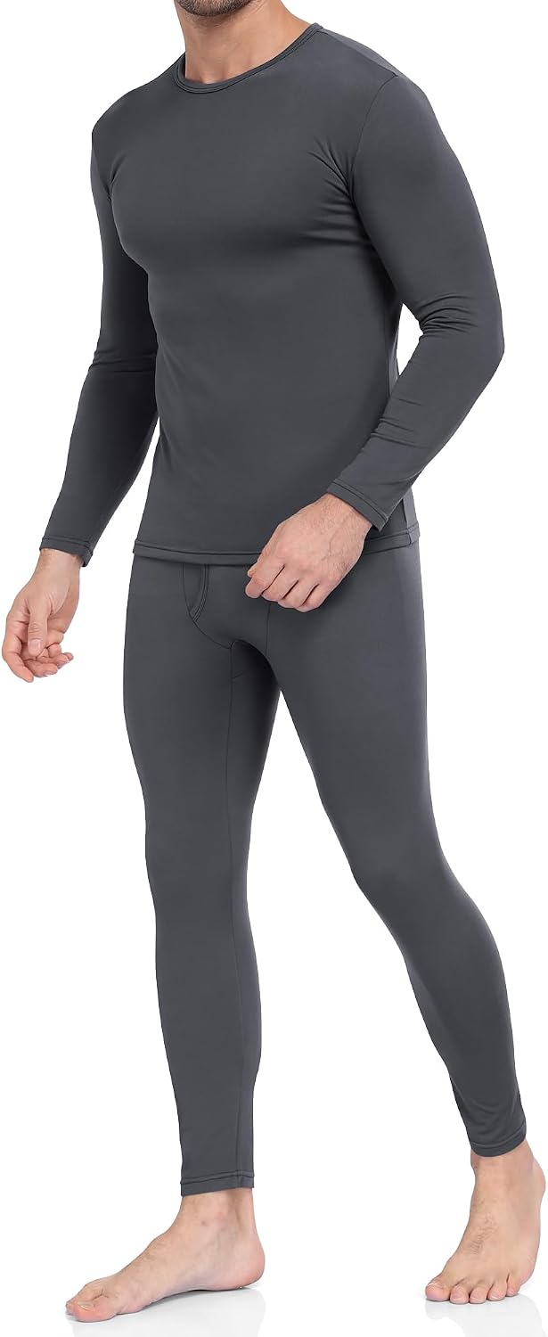 Thermal Underwear for Men Long Johns Set Fleece Lined Winter Cold Weather