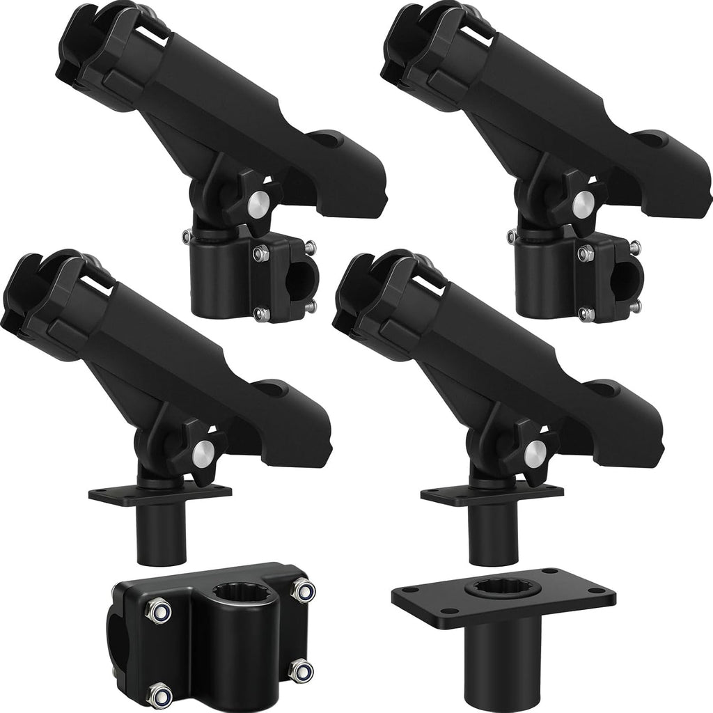 Threlaco Fishing Rod Holders for Boat Adjustable 360 Swivel