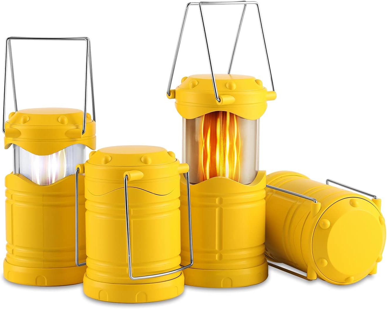 Lichamp 4 Pack LED Camping Lanterns, Yellow