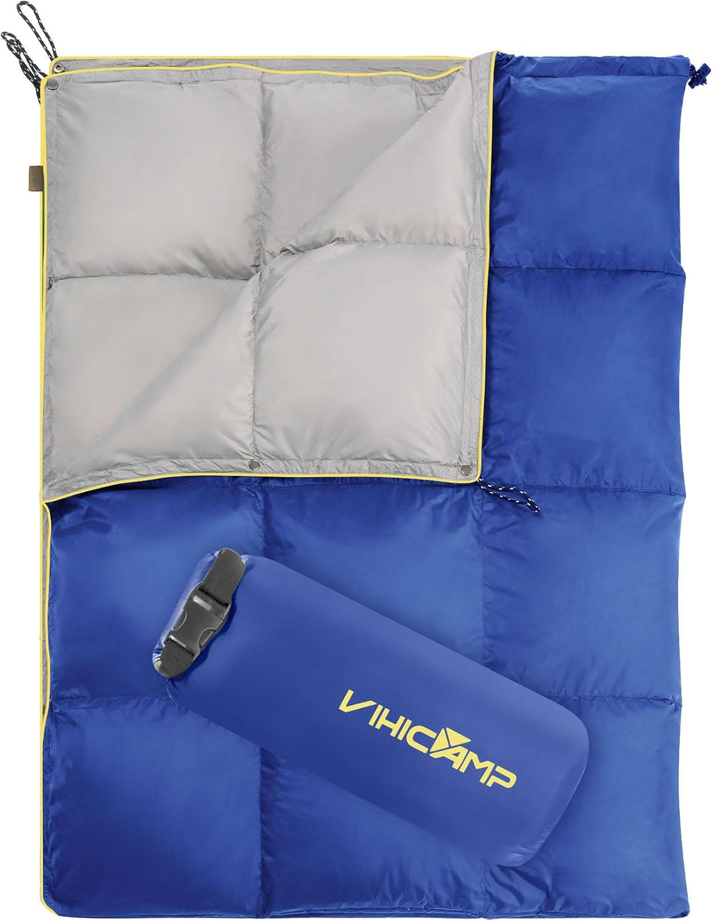 Down Camping Blanket, Lightweight Packable Outdoor Blanket, Warm