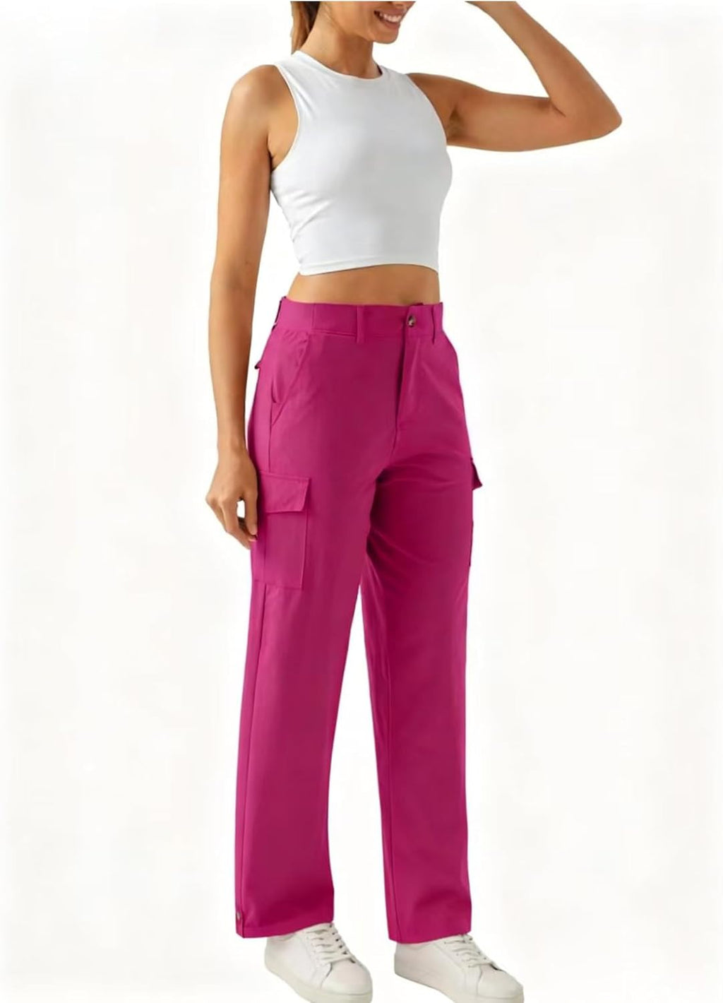 Women's Lightweight Hiking Work Cargo Pants with 5 Pockets Outdoor
