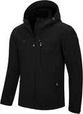33,000ft Men's Softshell Jacket Hooded Waterproof Windbreaker Rain Jacket