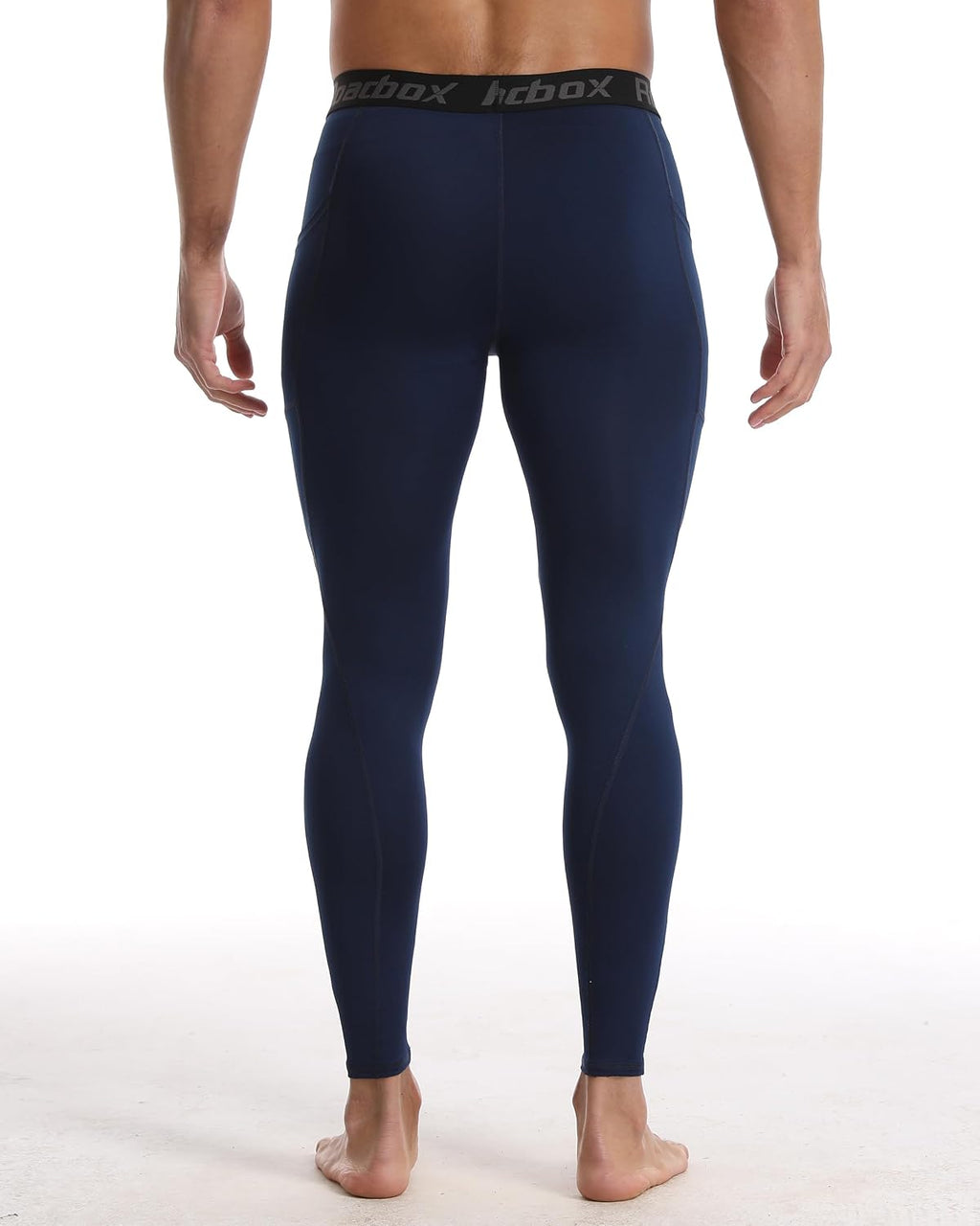 Roadbox 2 Pack Mens Compression Pants, Running Tights Leggings with Pockets