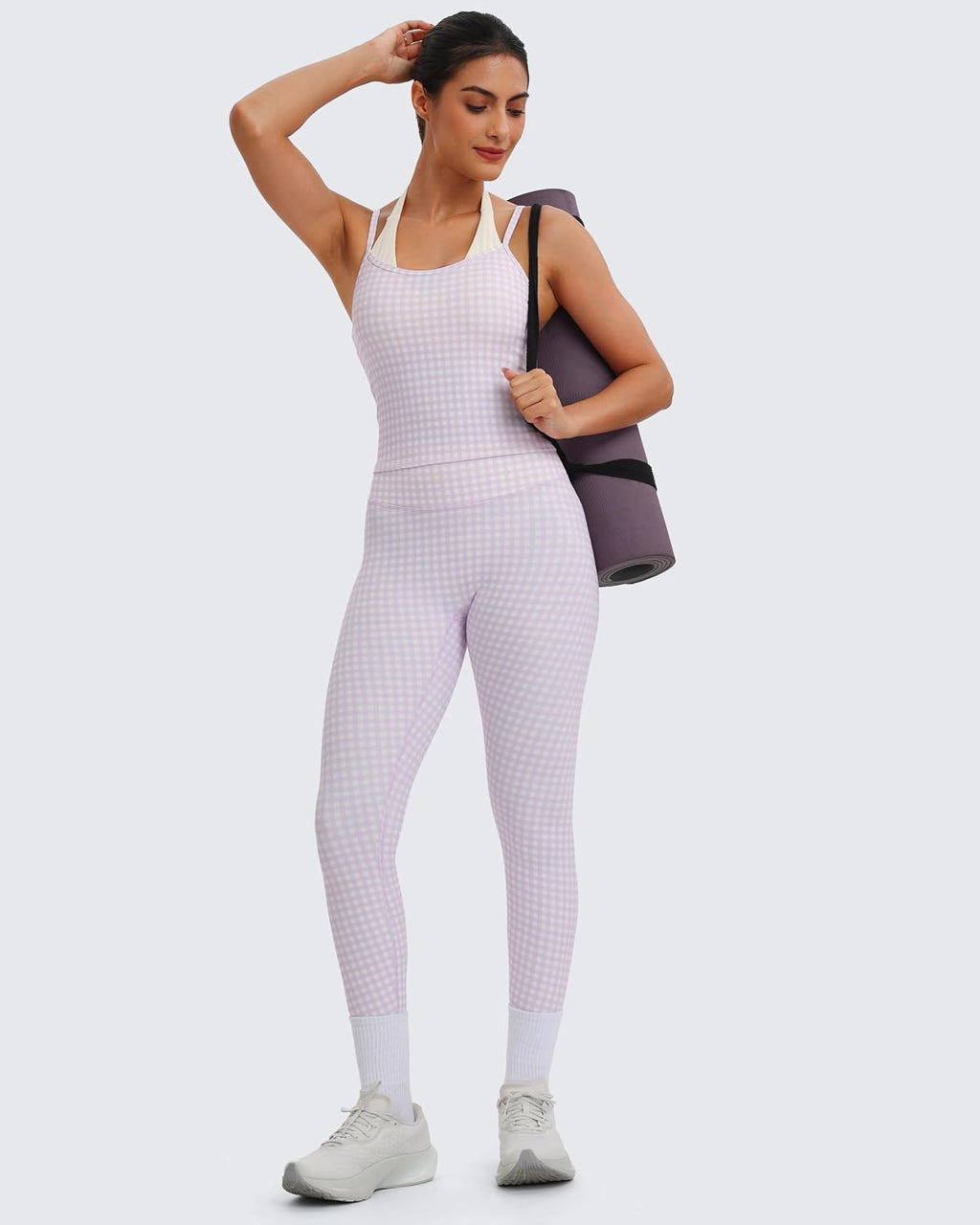 Aoxjox Women's Dual Core Bra & Tank Top Separable 2-Piece Set