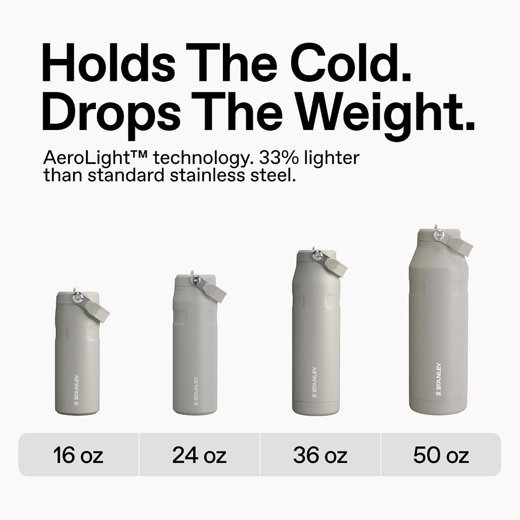 STANLEY IceFlow Flip Straw 2.0 Bottle, 24 oz, Ash