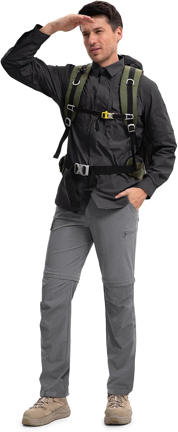 Moosehill Men's Hiking Pants: Convertible Quick-Dry