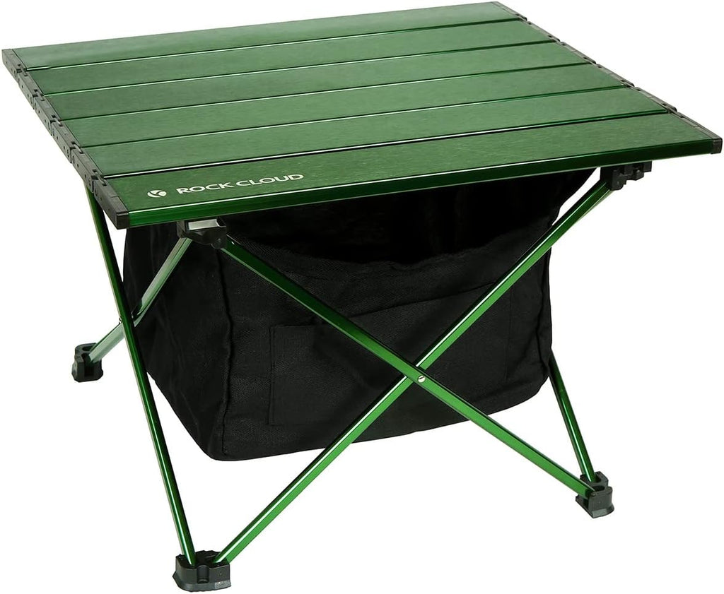 ROCK CLOUD Portable Camping Table Ultralight Aluminum Camp Table with Storage Bag Folding Beach Table for Camping Hiking Backpacking Outdoor Picnic, Small