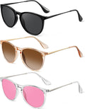 Polarized Round Sunglasses for Women Men with UV Protection