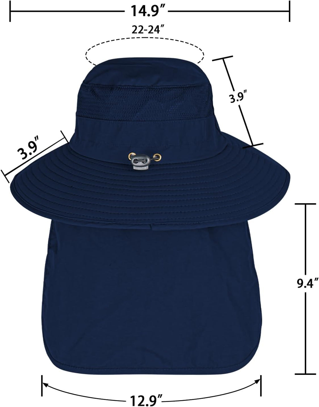 ZOORON Sun Hats for Men Women with Neck Flap Fishing UPF 50+ UV Protection