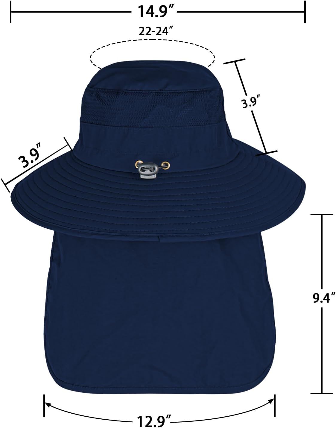 ZOORON Sun Hats for Men Women with Neck Flap Fishing UPF 50+ UV Protection